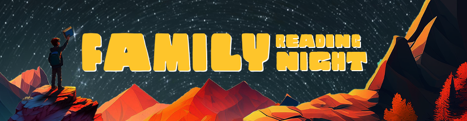 Family Reading Night header image with event title